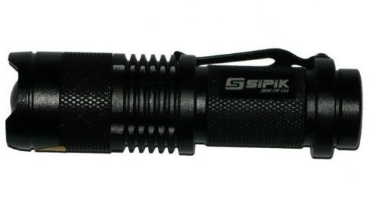 Airsoft Svtilny - Sipik LED svtilna SK68 s klipem BLACK